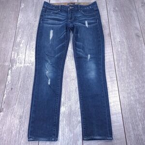 Paige Jeans Womens 27 Skyline Ankle Skinny Distressed Denim Alternative